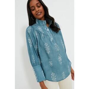 Tuckernuck Blue Floral Blouse
